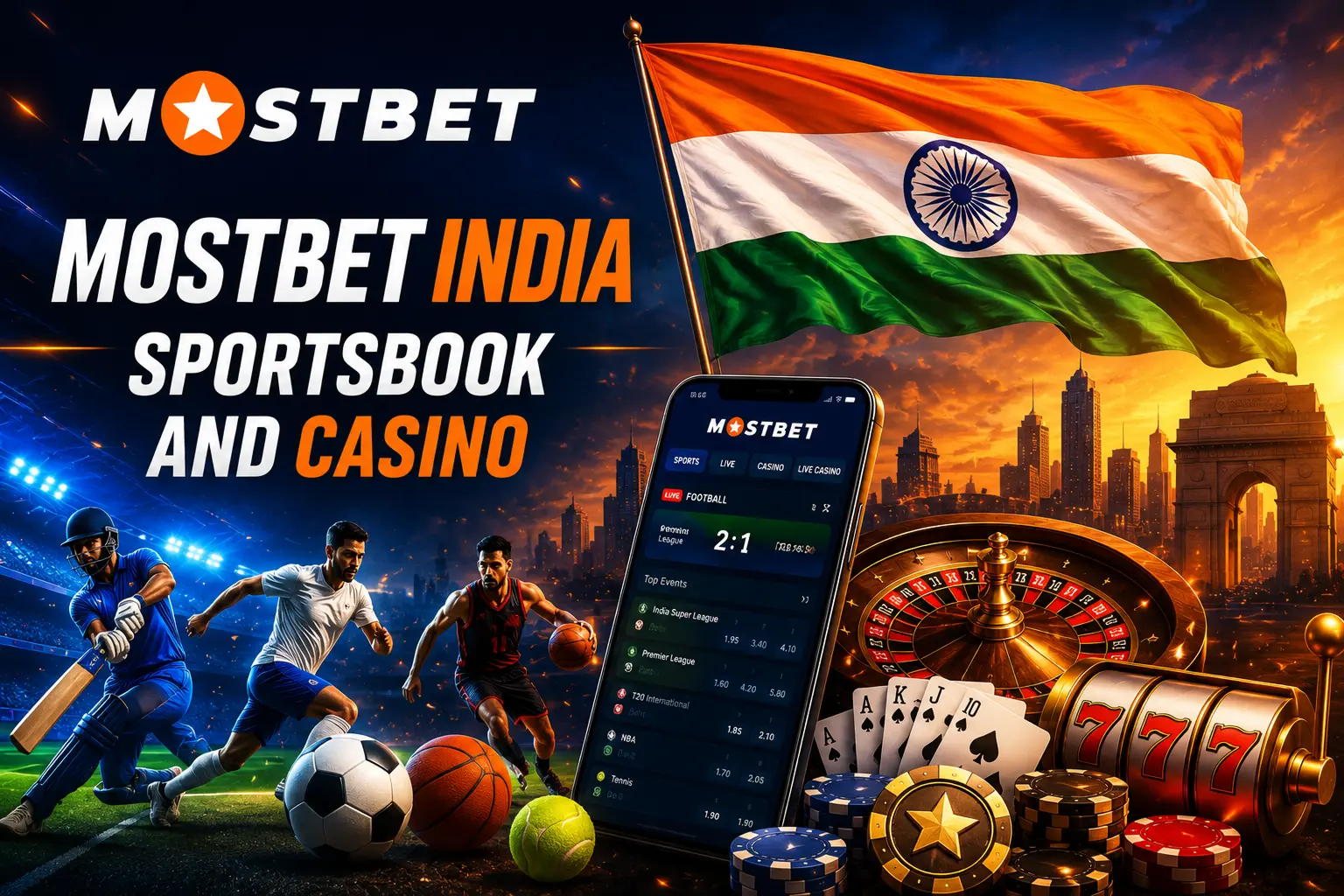 Mostbet casino and betting website available for players from India